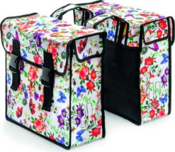 Basil Mara Dubbele Fietstas XL -Fietsenwinkel mara xl bloemen